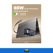 Cargador Ugreen Nexode Usb-c 65w Con Cable Retráctil Gan