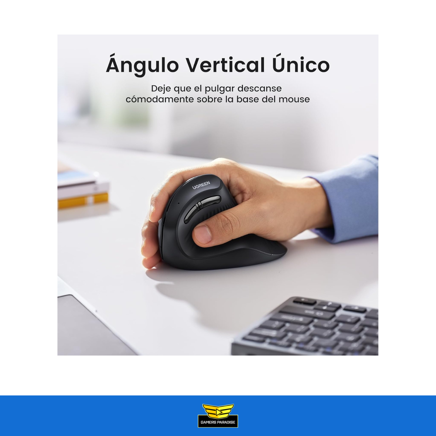 Mouse Vertical Ergonómico Ugreen 2.4g Bluetooth Windows Mac