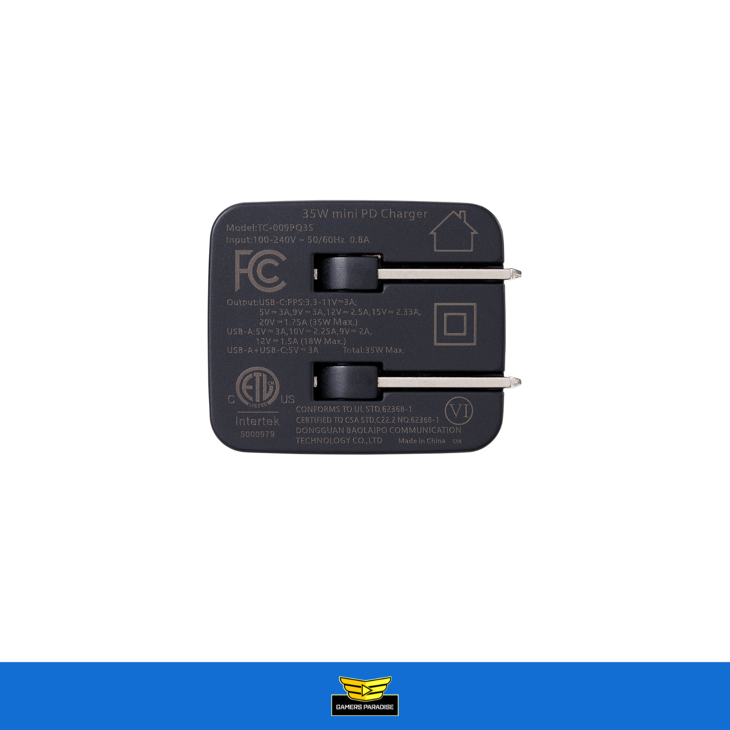 Cargador Usb Gan 35w Con Cable Usb C 1.5 Metros 100w Adata