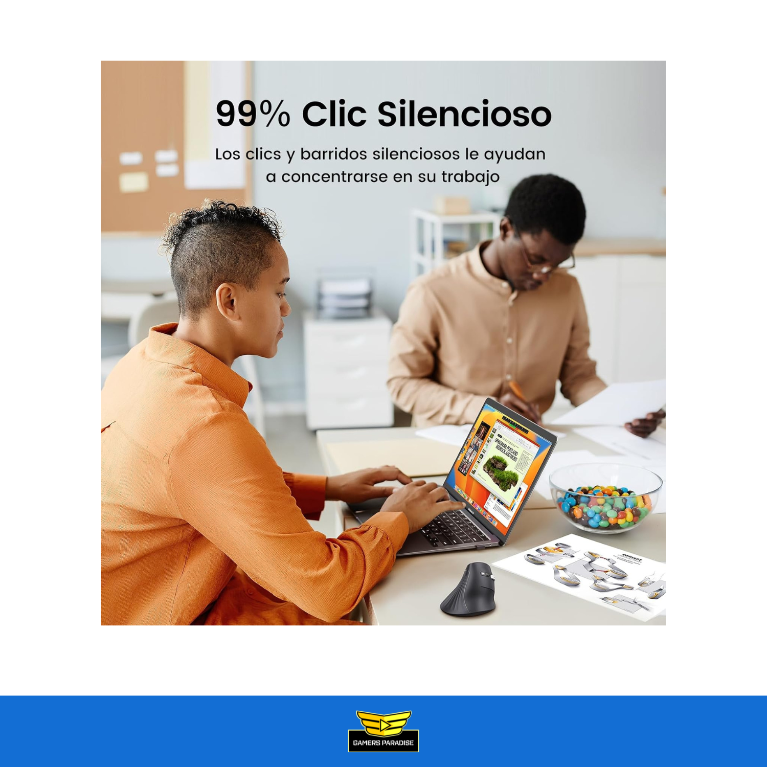 Mouse Vertical Ergonómico Ugreen 2.4g Bluetooth Windows Mac