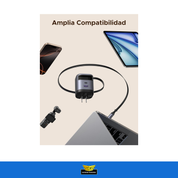 Cargador Ugreen Nexode Usb-c 65w Con Cable Retráctil Gan