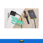 Cargador Usb Gan 35w Con Cable Usb C 1.5 Metros 100w Adata