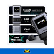 Cargador Usb C 100w Gan Carga Rápida Ugreen Uno Rg 4 En 1