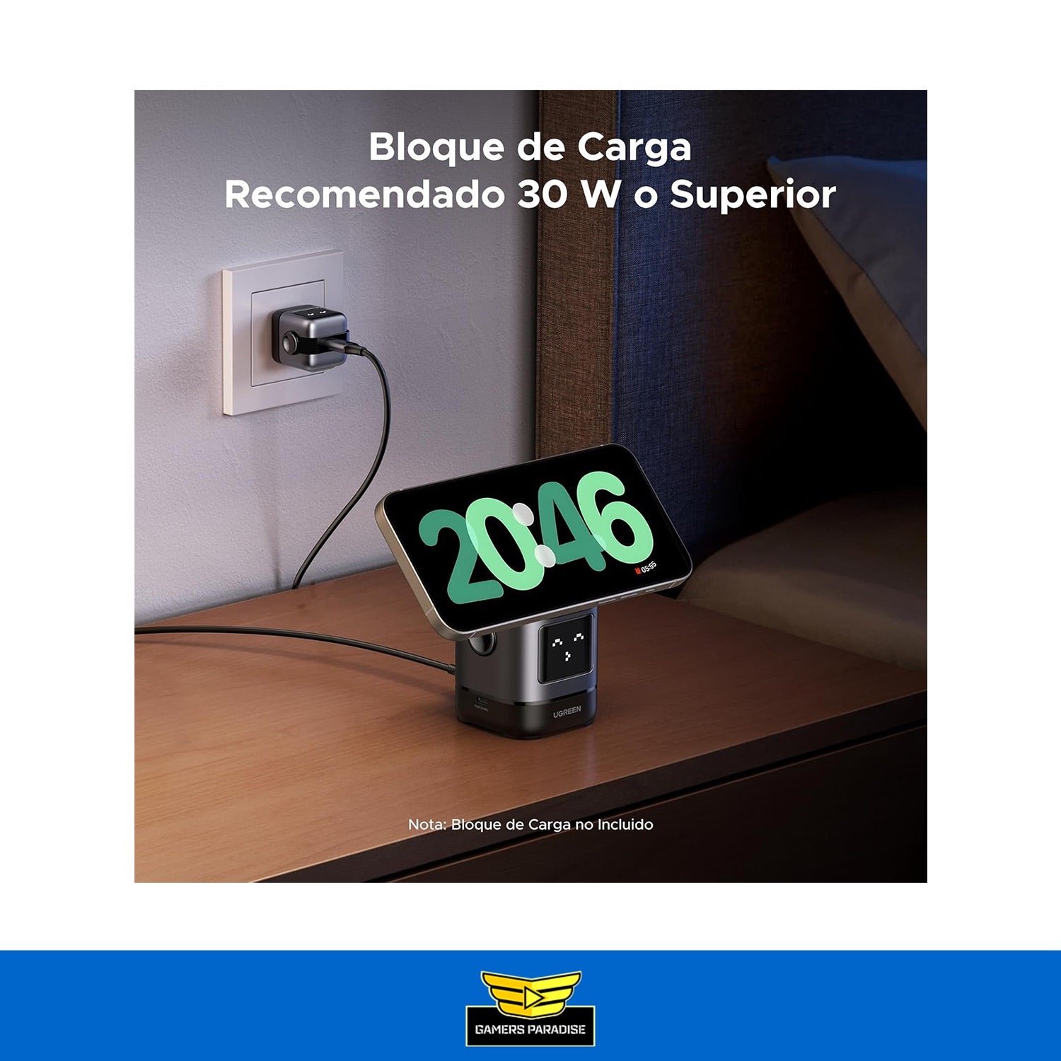 Cargador Inalámbrico iPhone Magsafe Ugreen Uno 2 En 1