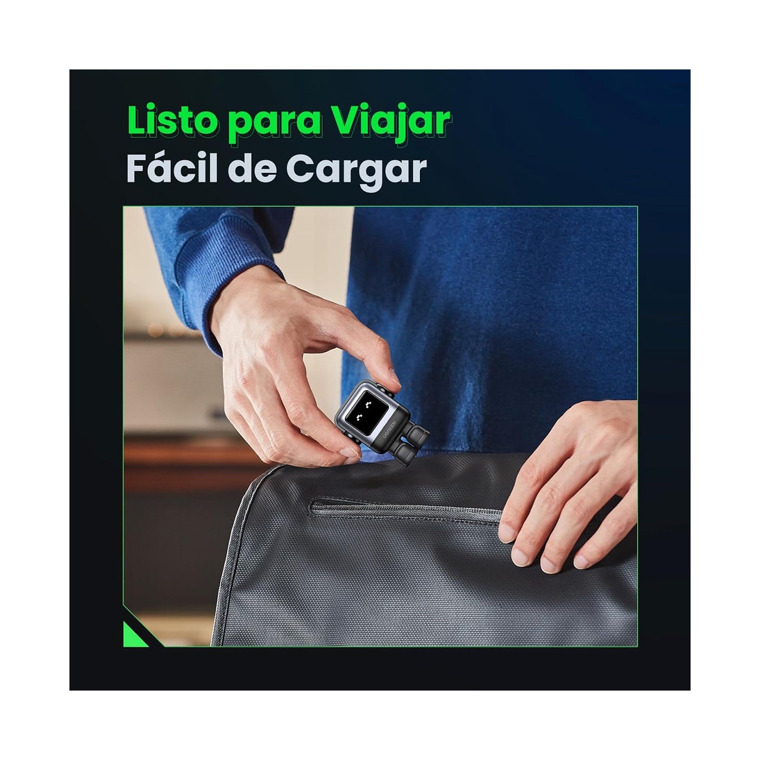 Cargador Usb C 65w Gan Carga Rápida Ugreen Nexode Rg 3 En 1