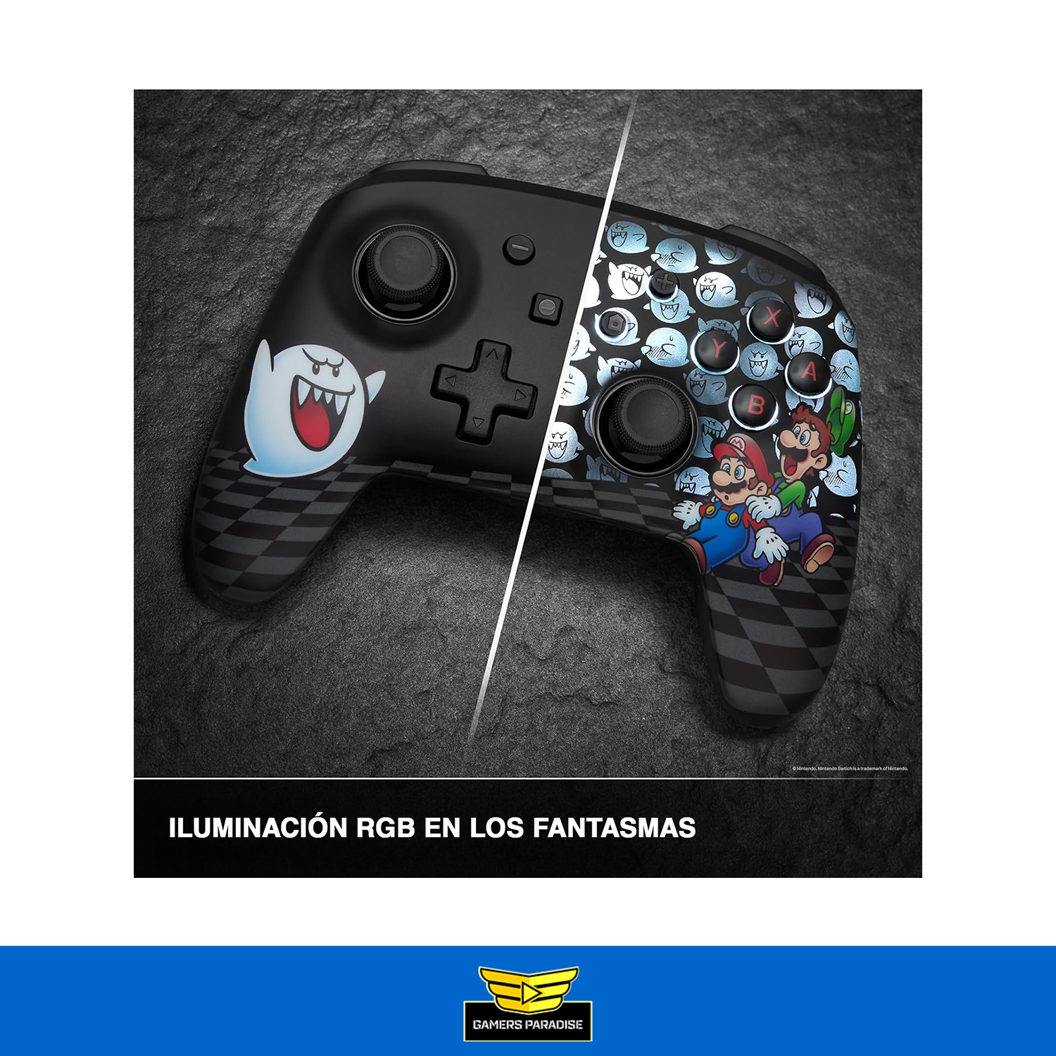 Control Inalámbrico Nintendo Switch Mario Boo Rgb Powera