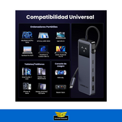 Hub Adaptador Usb C Ugreen Uno 6 En 1 Hdmi 4k 60hz