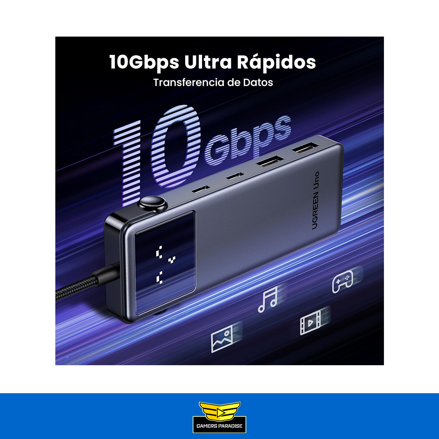 Hub Adaptador Usb C Ugreen Uno 6 En 1 Hdmi 4k 60hz