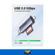 Lector De Memorias Sd Ugreen Usb C Y Usb A Otg Celular iPad