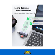 Lector De Memorias Sd Ugreen Usb C Y Usb A Otg Celular iPad