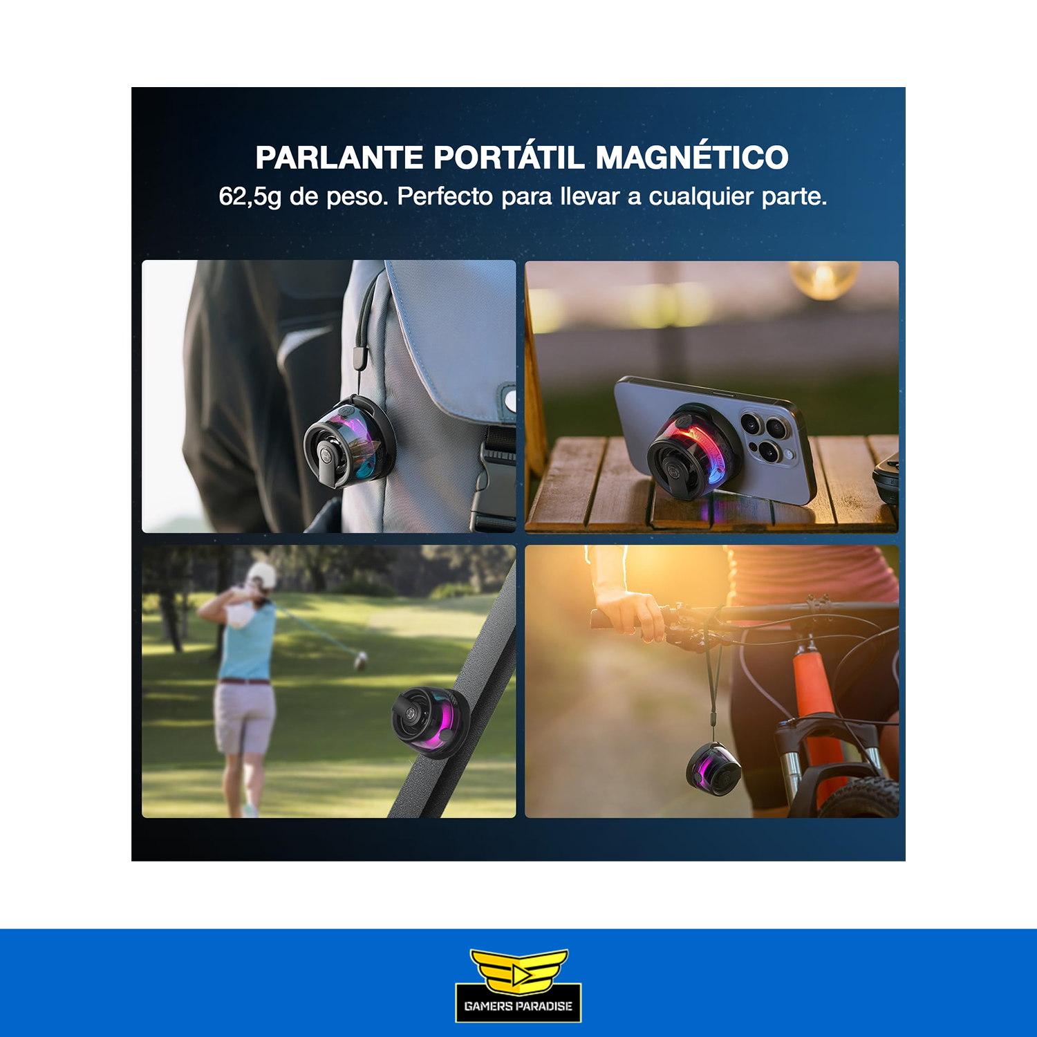 Parlante Bluetooth Recargable Pequeño Magnético Edifier G200